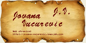 Jovana Vučurević vizit kartica
